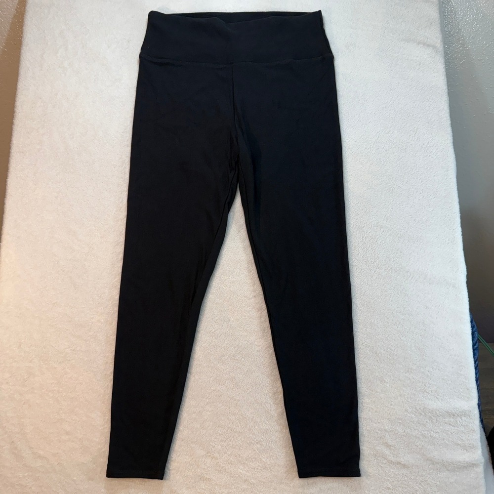 Orvis Classic Collection Black High Waisted Leggings XXL Modal Blend Stretch